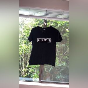 Cotton Black and White Killin’ It T-shirt